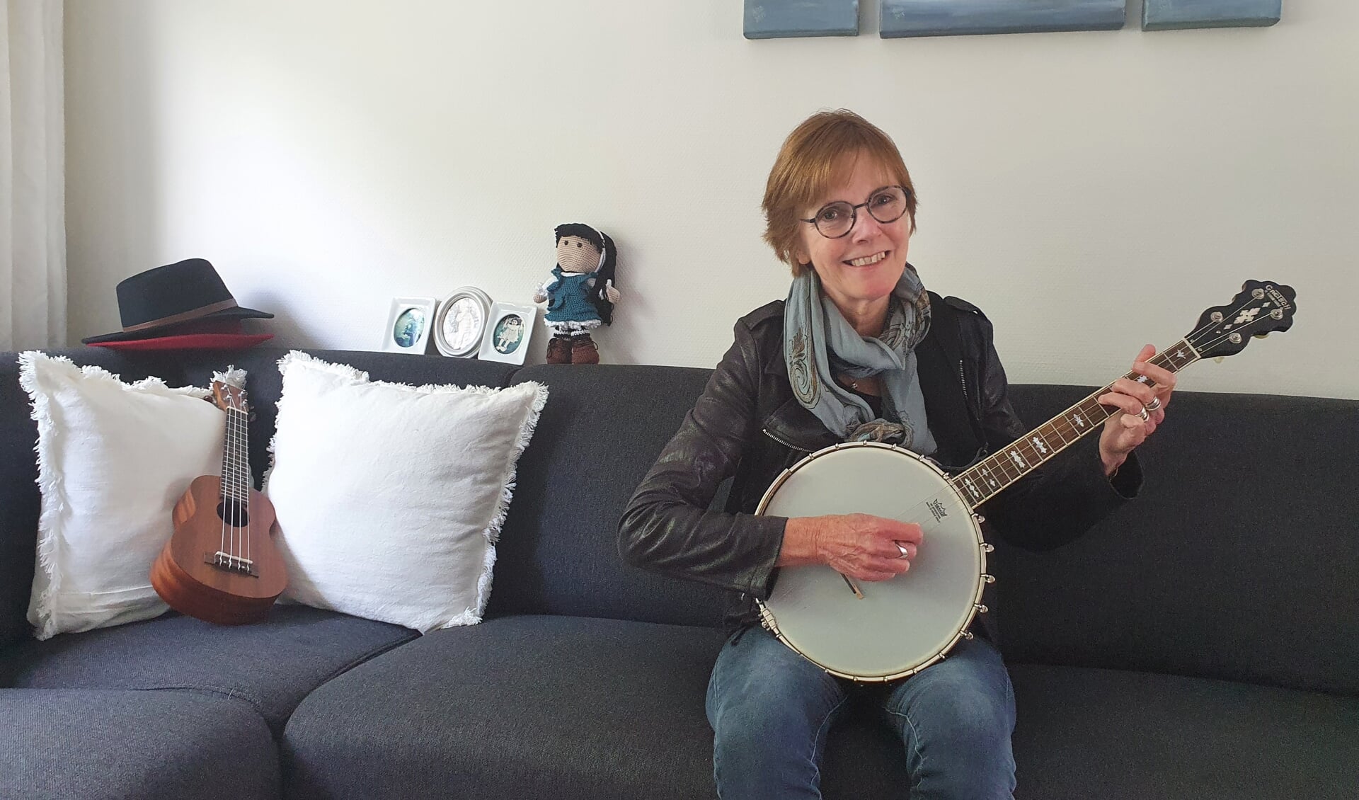 Klaske heeft een passie voor de banjo. 