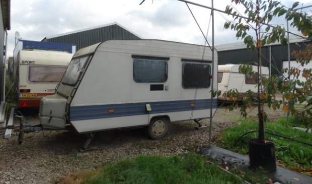 Huisvesting van seizoensarbeiders in caravans (archief BDU)