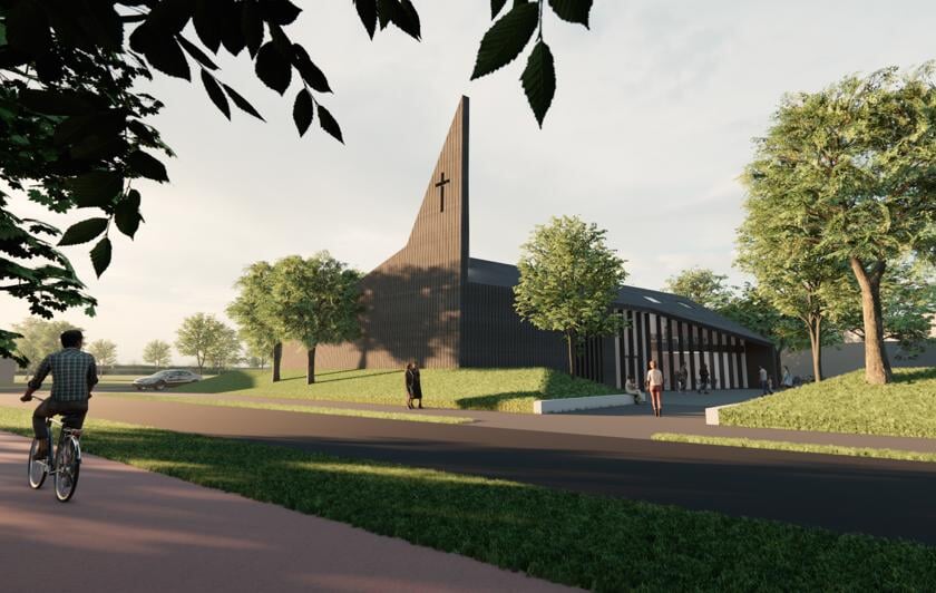 Het ontwerp van de nieuwe kerk in Gorinchem-Oost