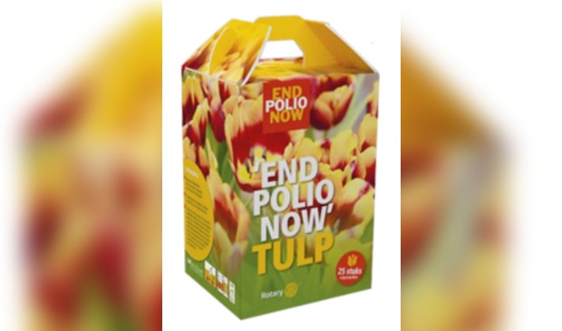 box met tulpen voor actie end polio now