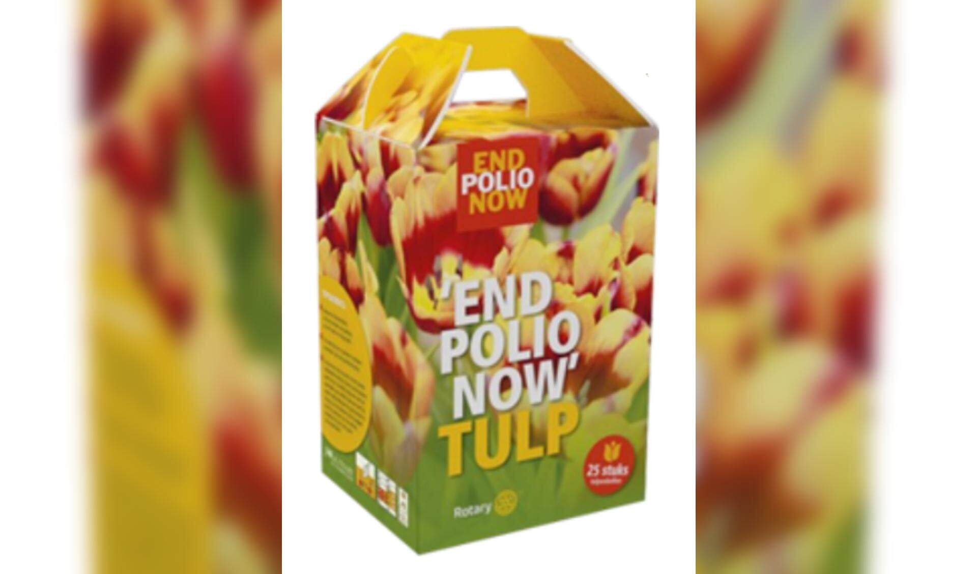 box met tulpen voor actie end polio now