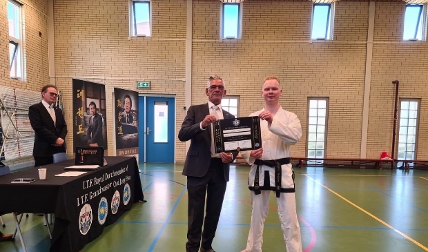 Gregory ontvangt 3e dan Taekwon-Do