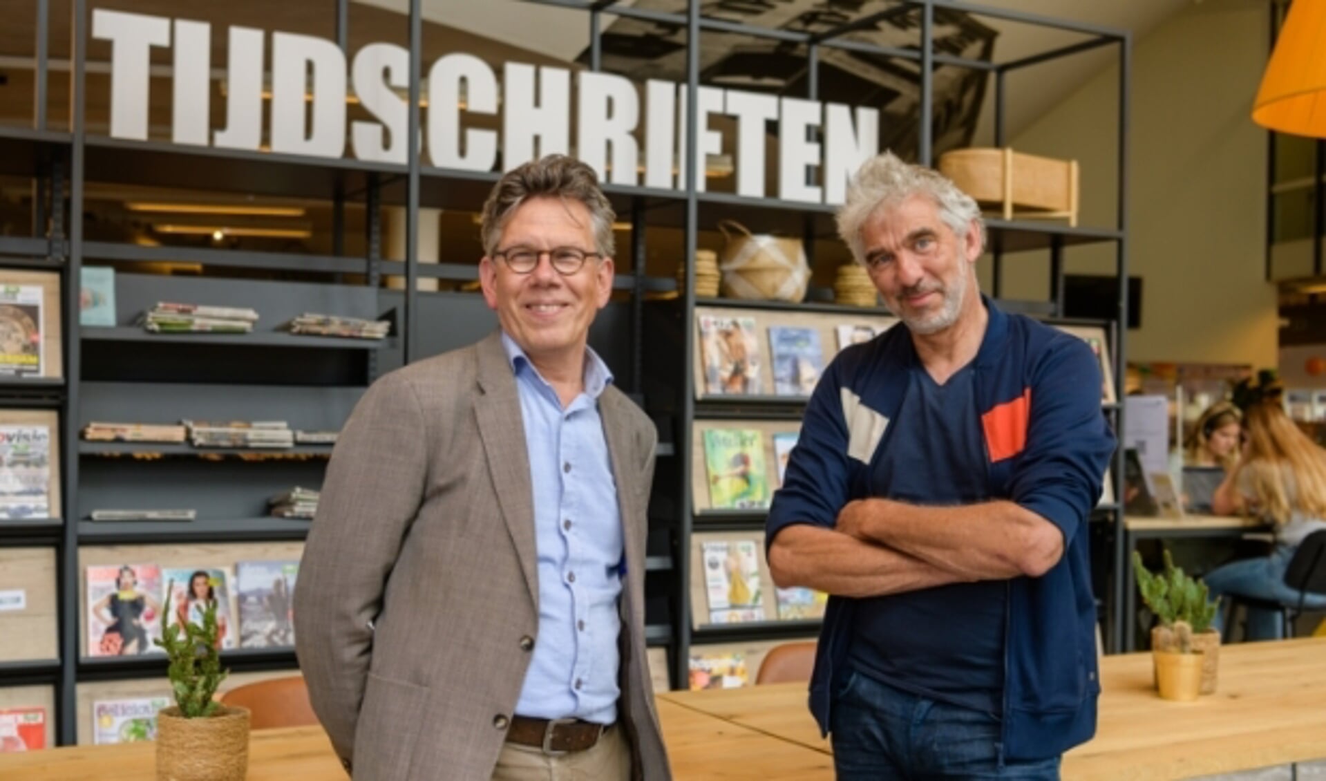 Directeuren Rob Schouw (links, KunstenHuis) en Frans Funnekotter van Idea.
