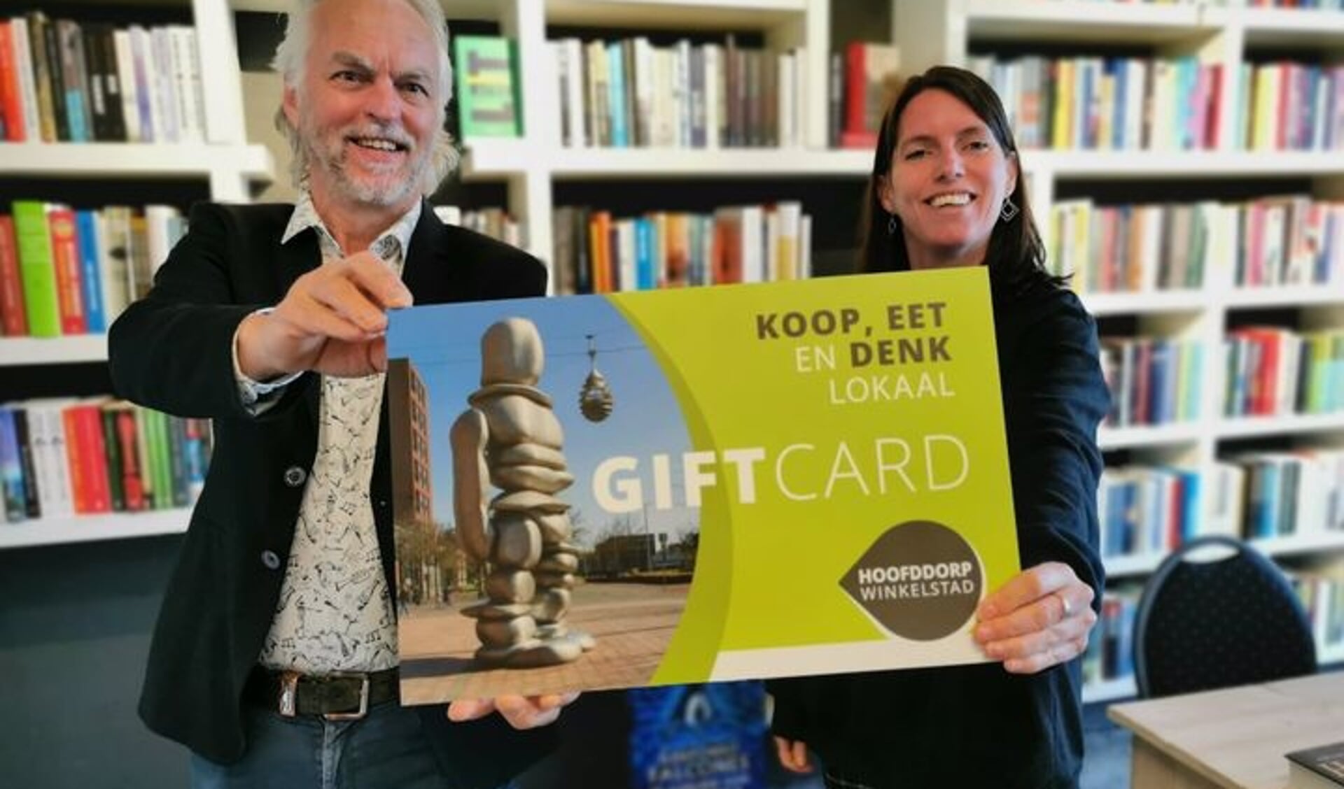 De Hoofddorp Winkelstad Giftcard onder andere bij Boekhandel Stevens te koop.