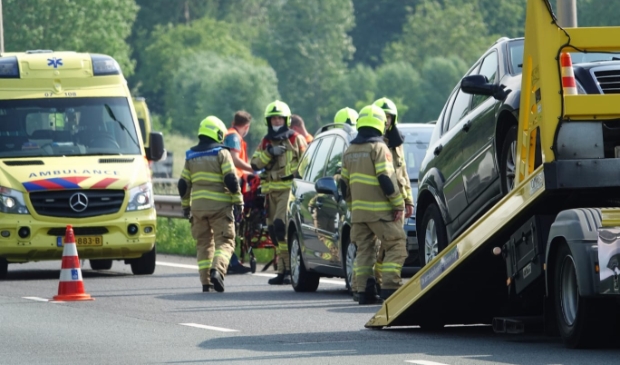 <p>Een kop-staartaanrijding vond vrijdagmiddag plaats op de A30 bij Barneveld</p>