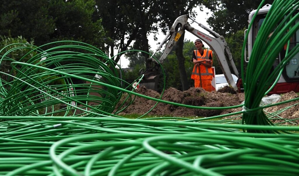 De kabel van DELTA Fiber Netwerk is groen