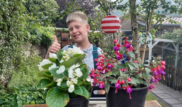 <p>Ties Verheggen (Montini) werd winnaar met zijn fuchsia.</p>