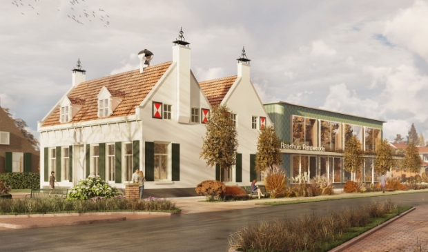 <p>De artist impression van Zecc Architecten van het nieuwe gemeentehuis van Renswoude.</p>
