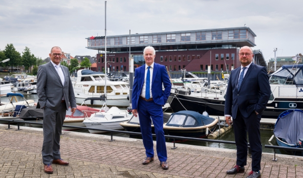 <p>De wethouders Piet Vat, Ed Goverde en Ton Spek.</p>