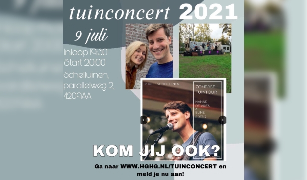 Aankondiging van een Christelijke concert avond