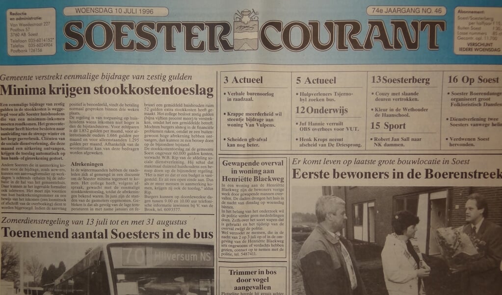 Alles van de Soester Courant van 1923 tot en met 2005 weer digitaal in te zien.