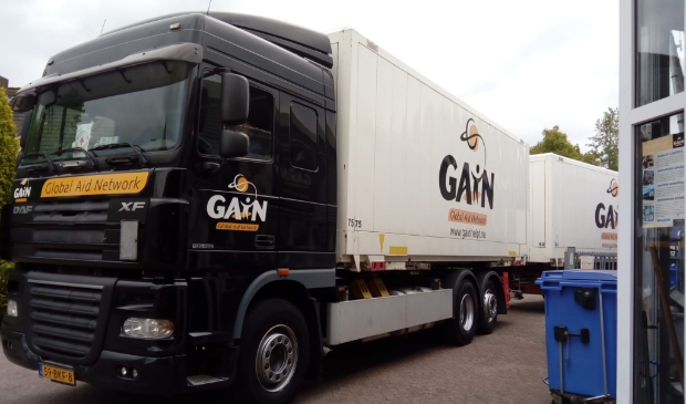 Transportcombinatie van Gain die op Oost Europa rijdt