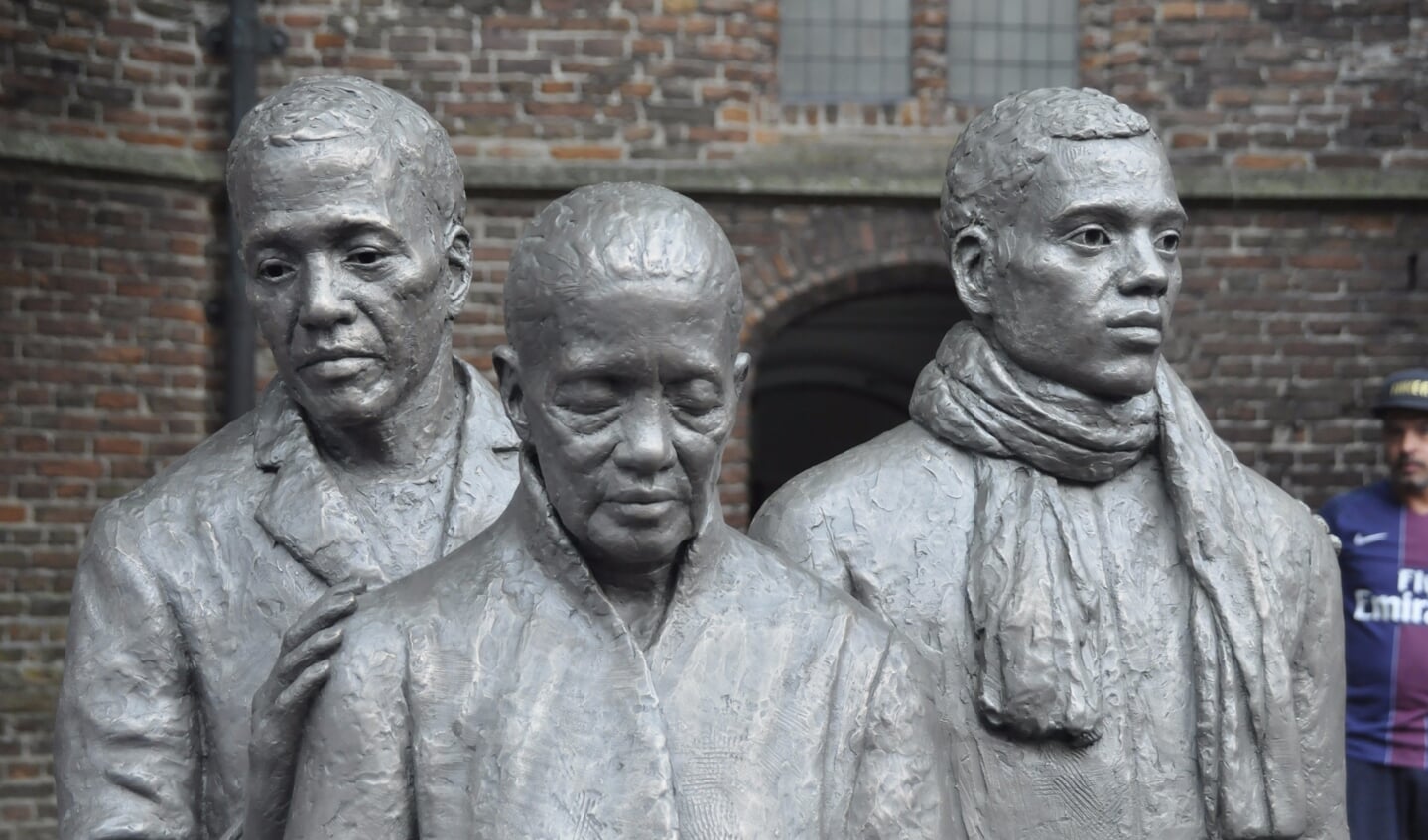 Fragment van het Molukse beeld in Barneveld.