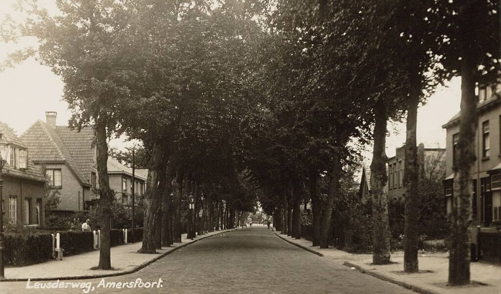 Een foto van de Leusderweg uit begin jaren dertig. 