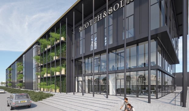 Artist Impression van het nieuwe distributiecentrum van Scotch & Soda
