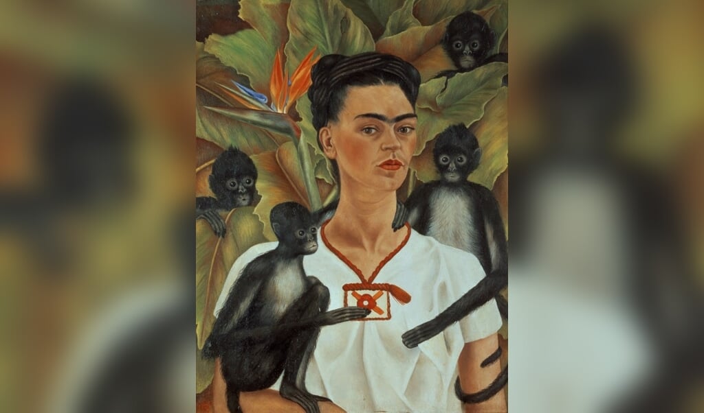 Frida Kahlo: selfportait with monkeys.