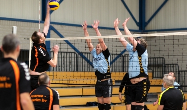 Volleyballers in actie