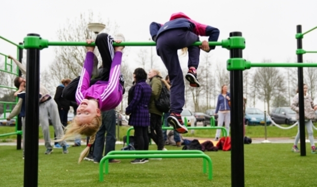 <p>Buitensportpark in Ouderkerk bij de feestelijke opening in 2019.</p>