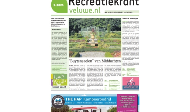 de papieren Recreatiekrant Veluwe is weer uit