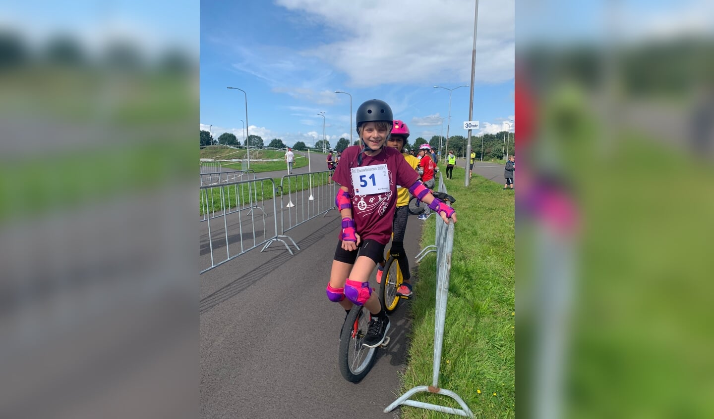 Anne, klaar voor de start van de 5 km