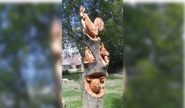<p>Het houten beeld waar een prachtige totem van kan worden gemaakt.</p>