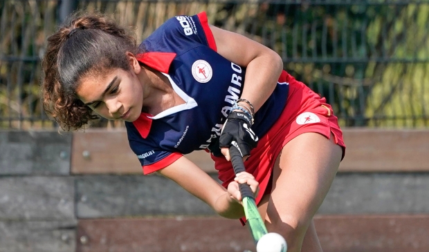 Alicia Franken als hockeyster bij HC Houten