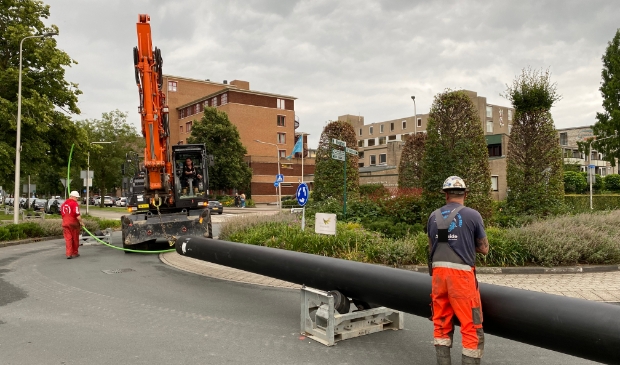 HDD-boring op Thorbeckelaan in Sliedrecht