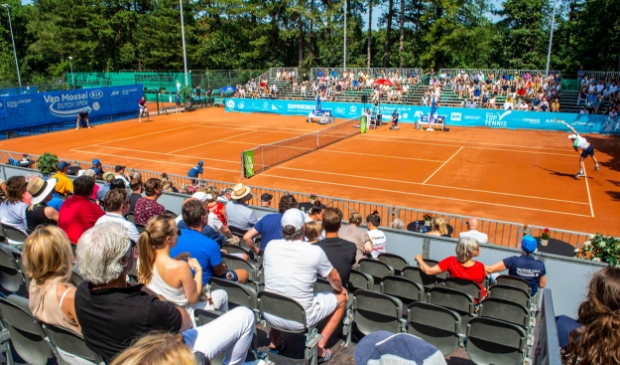Tennis met publiek tijdens de Dutch Open in juli. Een hoopvol beeld van wat in de toekomst weer kan.