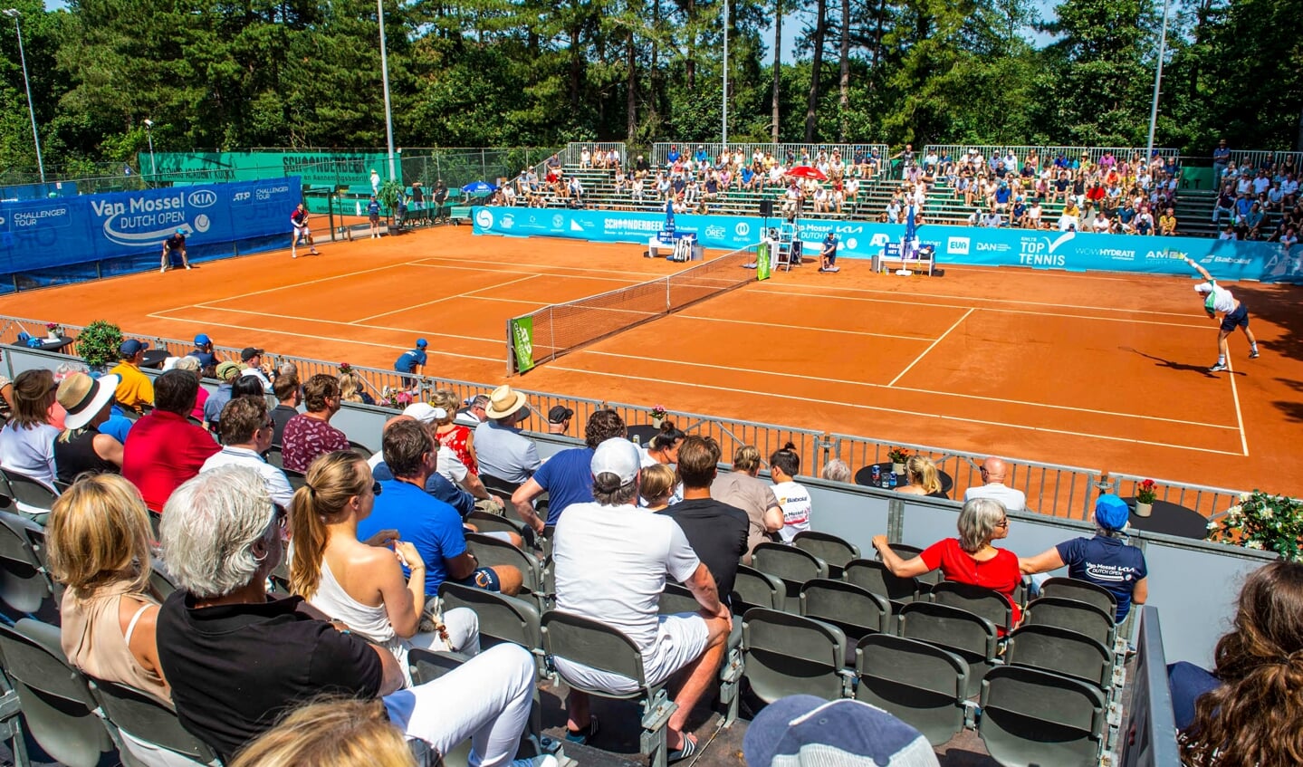 Tennis met publiek tijdens de Dutch Open in juli. Een hoopvol beeld van wat in de toekomst weer kan.