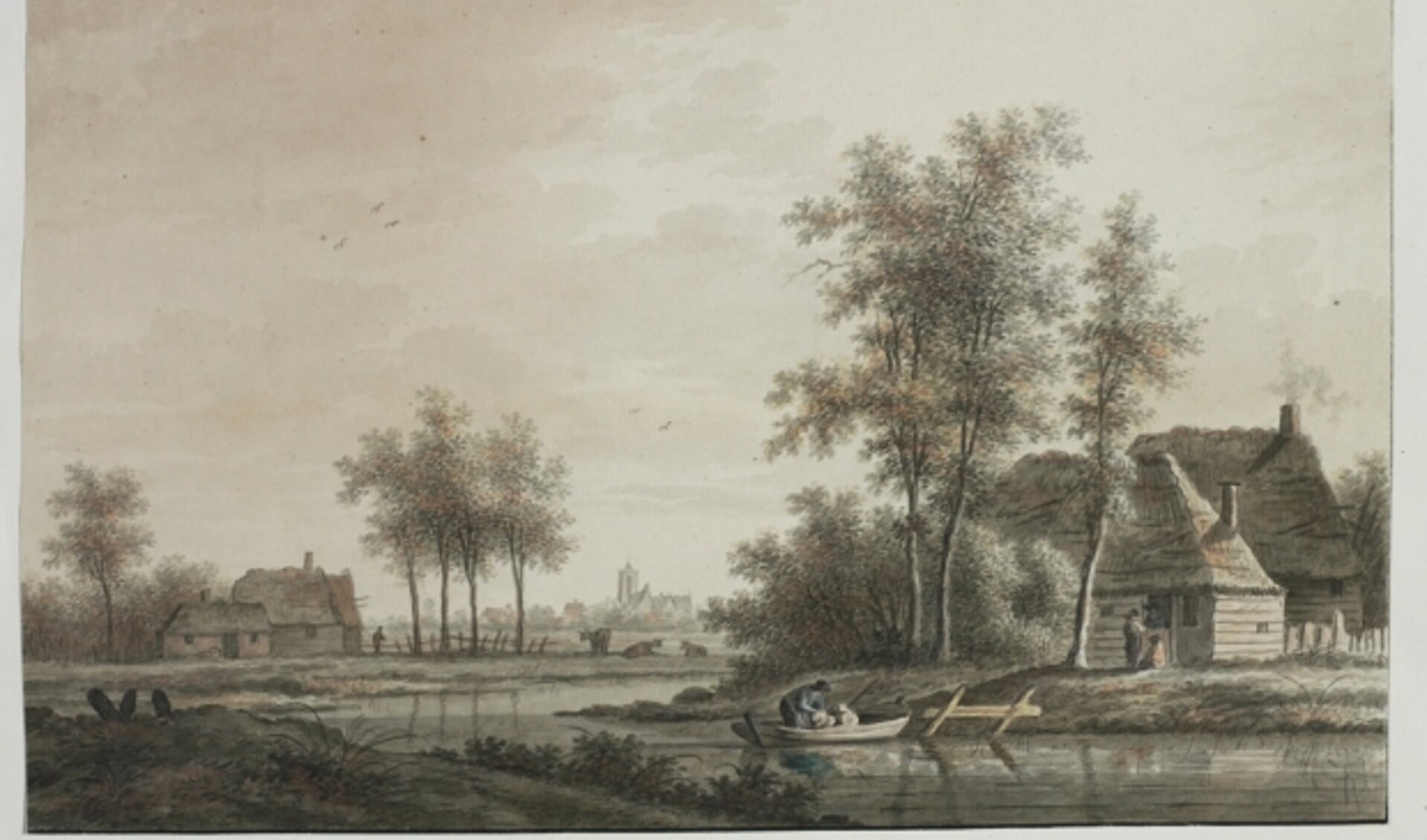 De omgeving van Westbroek rond 1800.