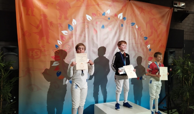 Remco Willemen behaalt de tweede plek in de categorie U12 op degen