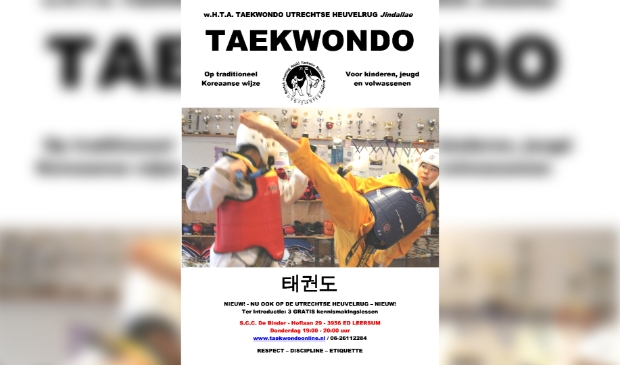Flyer w.H.T.A. Taekwondo (voorkant)