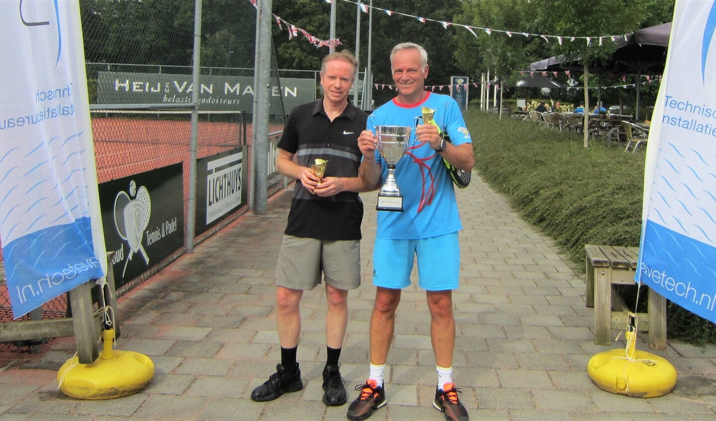 De clubkampioenen HD padel van Keltenwoud: Bart Wildenburg en Jack Engelaar