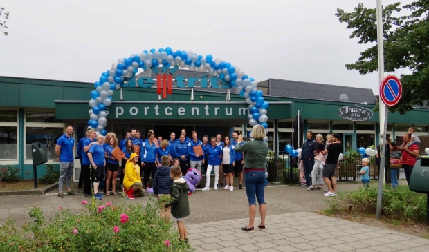 Open Dag Sportcentrum de Trits, vrijwel het complete Team staat vóór tien uur al klaar
