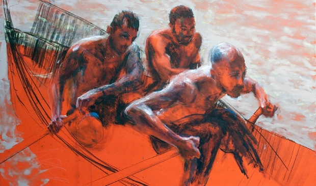 Sam Drukker: Drie roeiers.