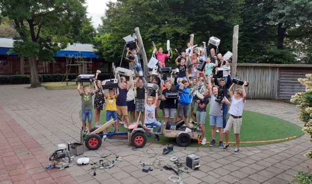 Enthousiaste leerlingen doen mee aan de ewasterace