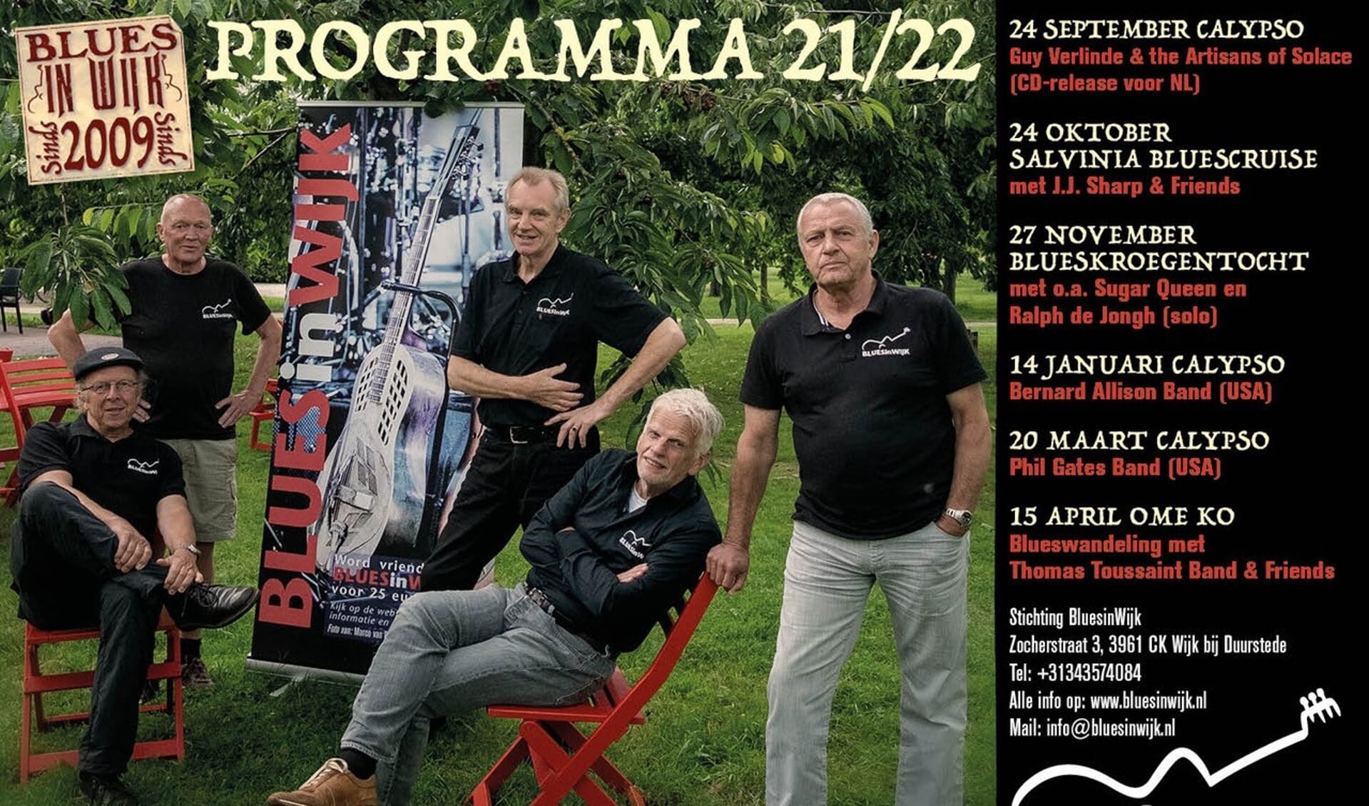 Het programma van BluesinWijk is bekend