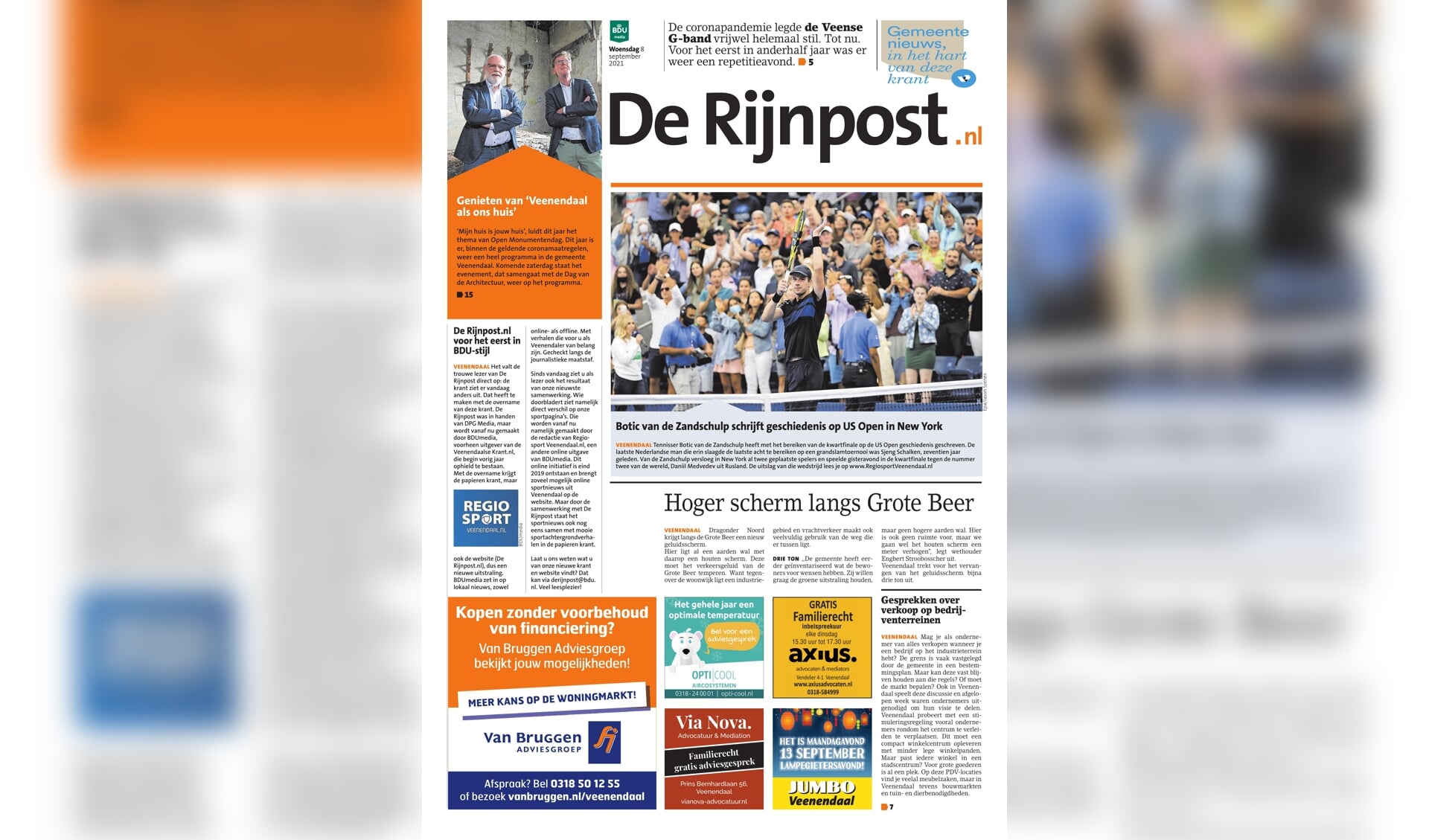 De eerste editie van De Rijnpost bij BDUmedia. 