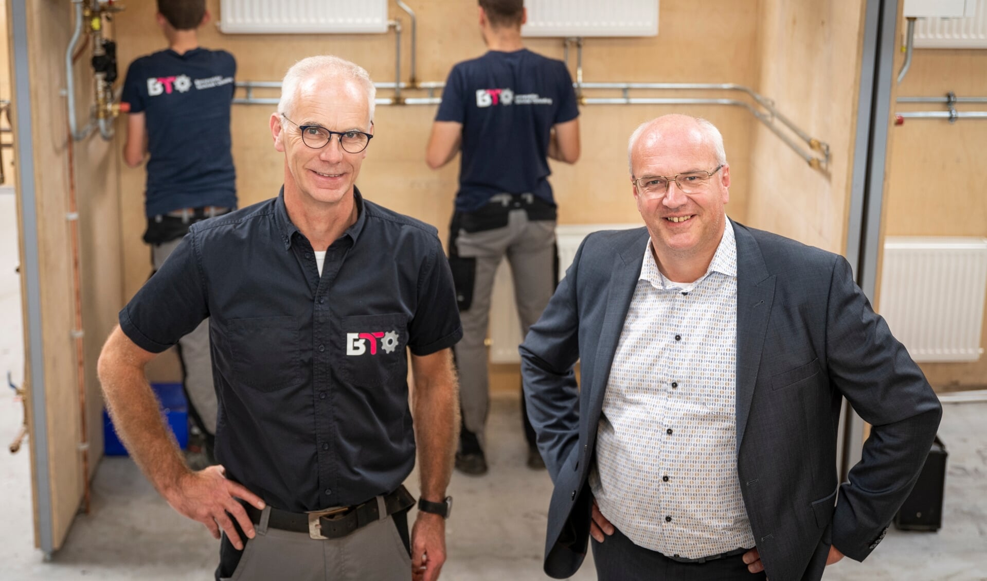 Patrick van der Pijl (links) en Arjan de Jager van BTO: ,,Er is voor iedereen een toekomst in de techniek.''