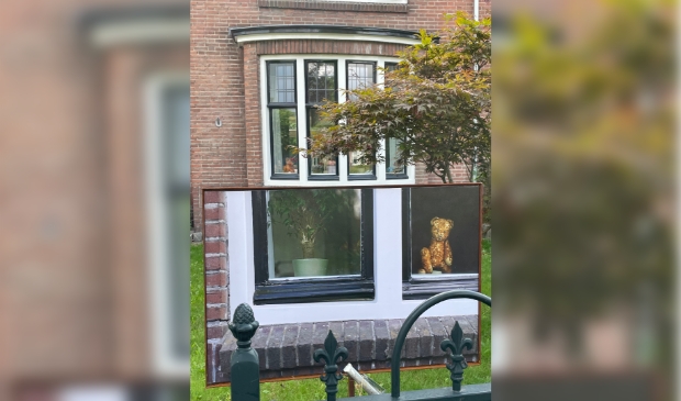 Berenfoto in de tuin van de eigenaar.