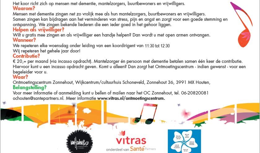 Kom zingen in het koor Sunshine