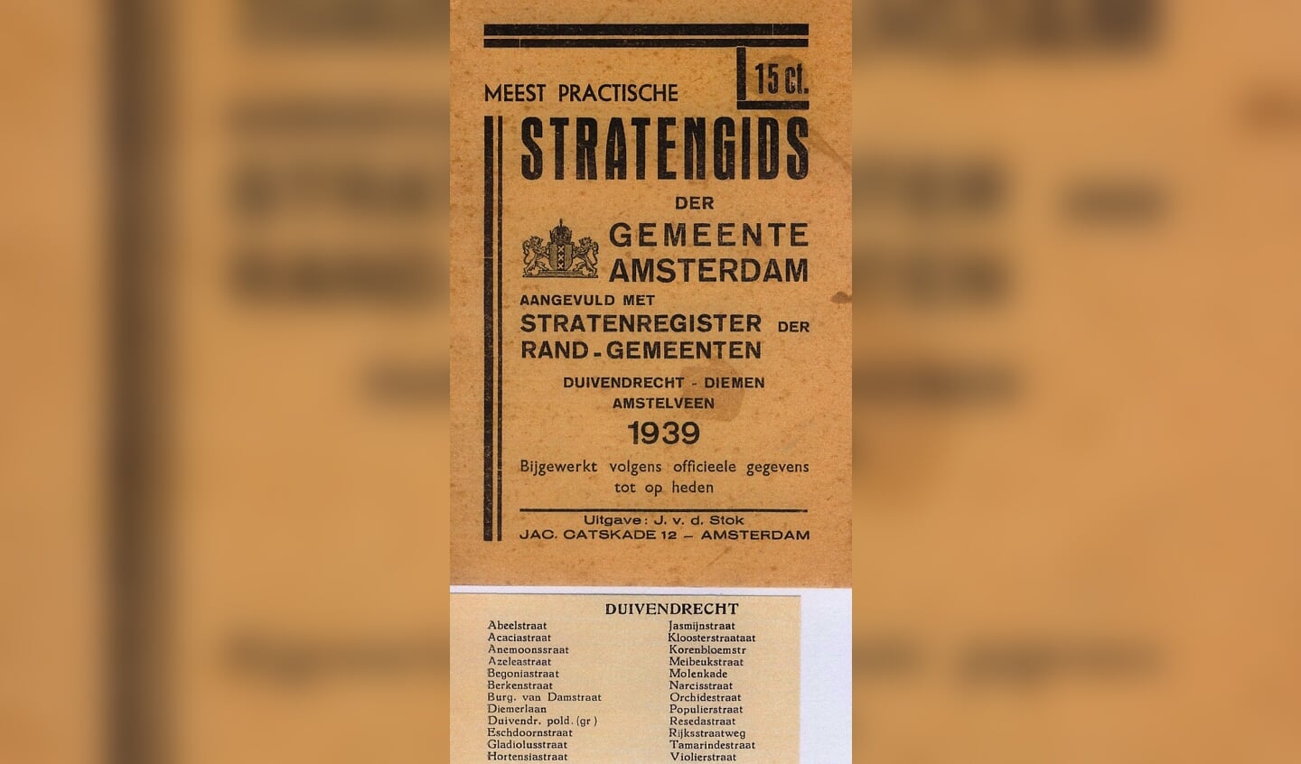 Stratengids Amsterdam uit 1939. AMSTERDAM Aangevuld met stratenregister der Randgemeenten.

 