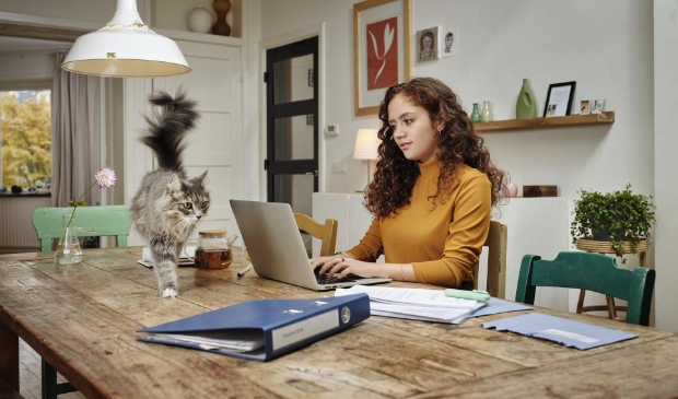 Vrouw met laptop