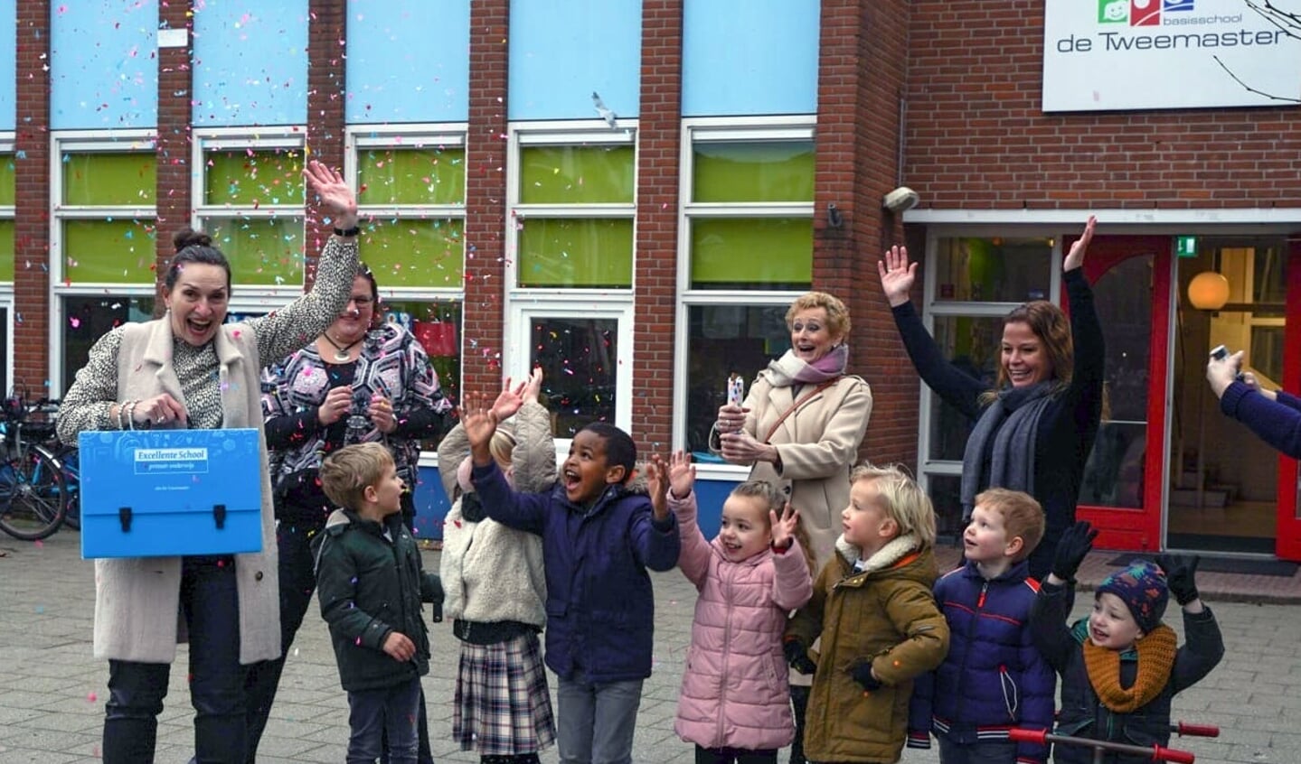 Directie en leerlingen Tweemaster blij met erkenning Excellente School