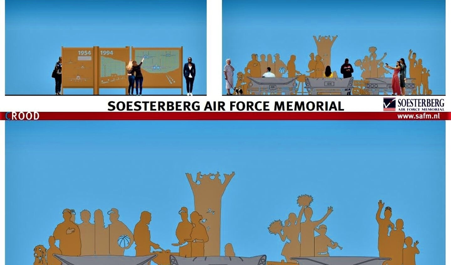 Zo komt het kunstwerk op het tunneldek in Soesterberg er uit te zien.