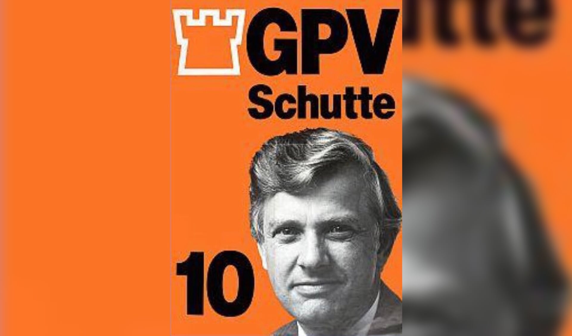 Verkiezingsposter Gert Schutte GPV