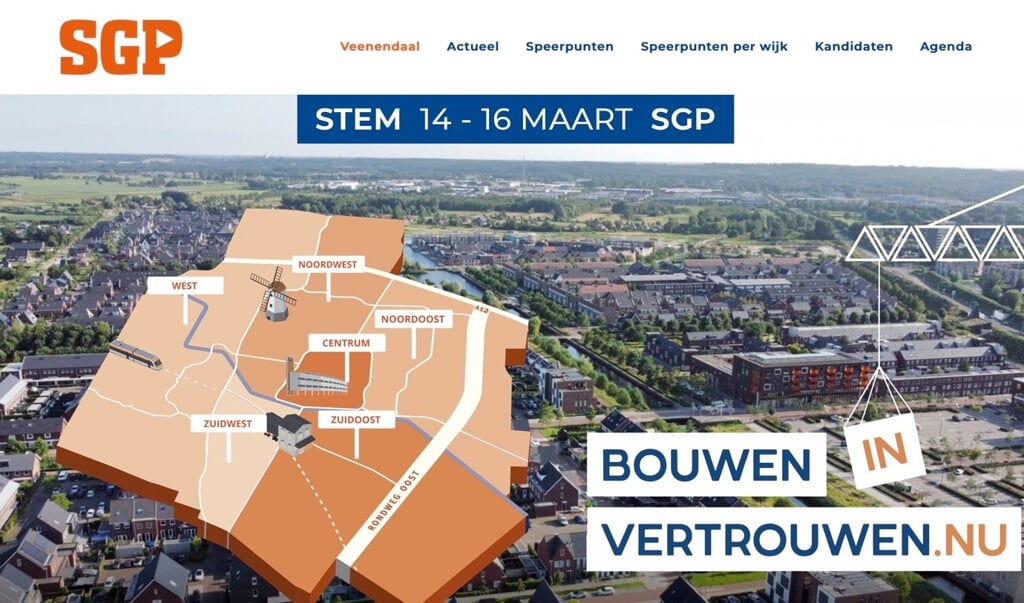 Vernieuwde campagnewebsite SGP Veenendaal.