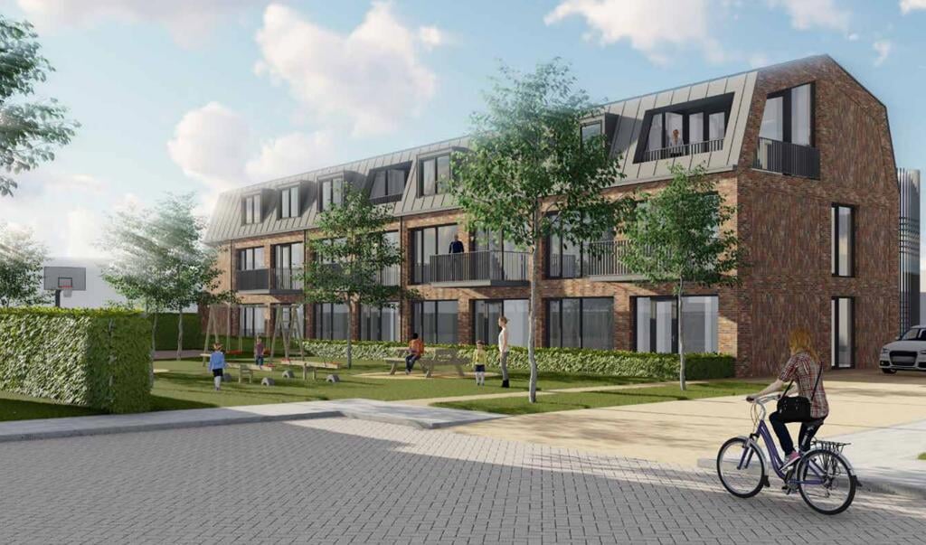 Ontwerp van tien nieuwe appartementen, naast het speeltuintje in de hoek van de Engweg en de Arie van de Heuvelstraat.