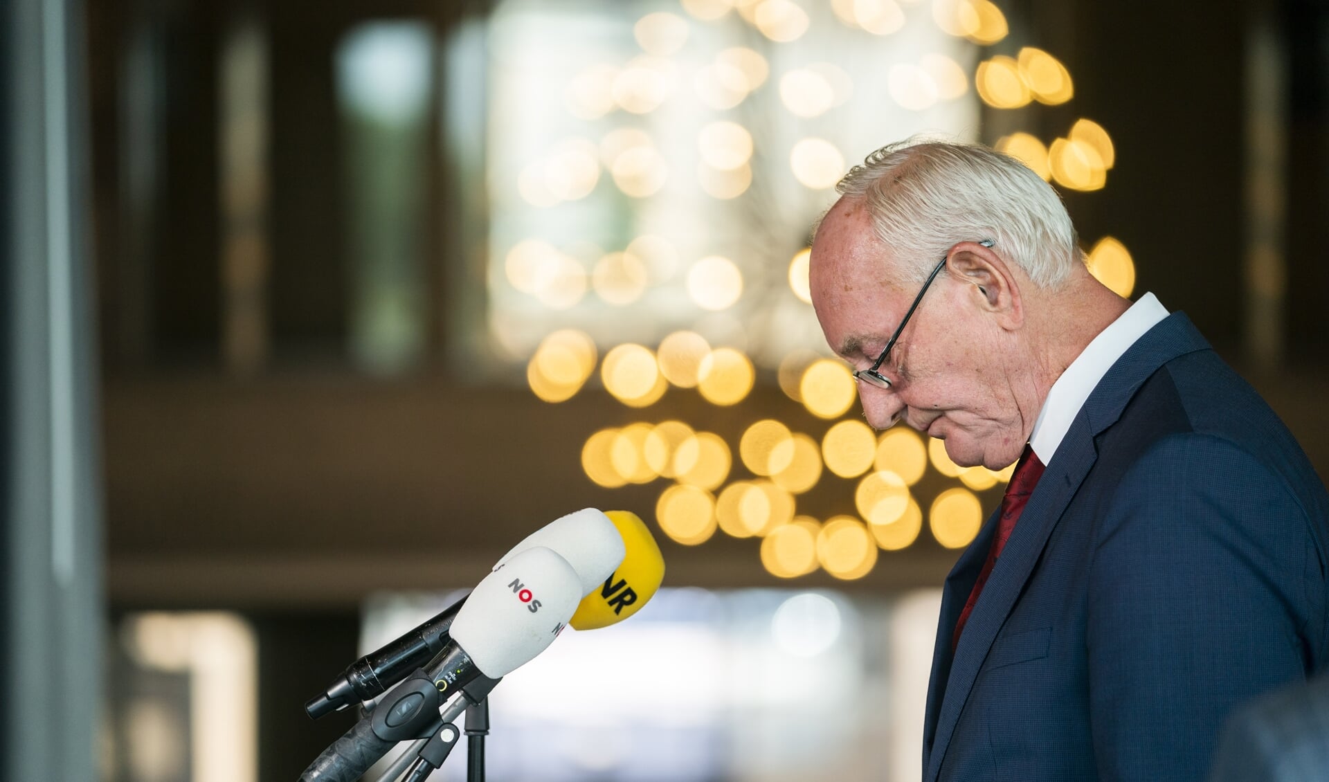 Stikstofbemiddelaar Johan Remkes na afloop van een gesprek met het kabinet en overheidsinstanties over de stikstofcrisis.