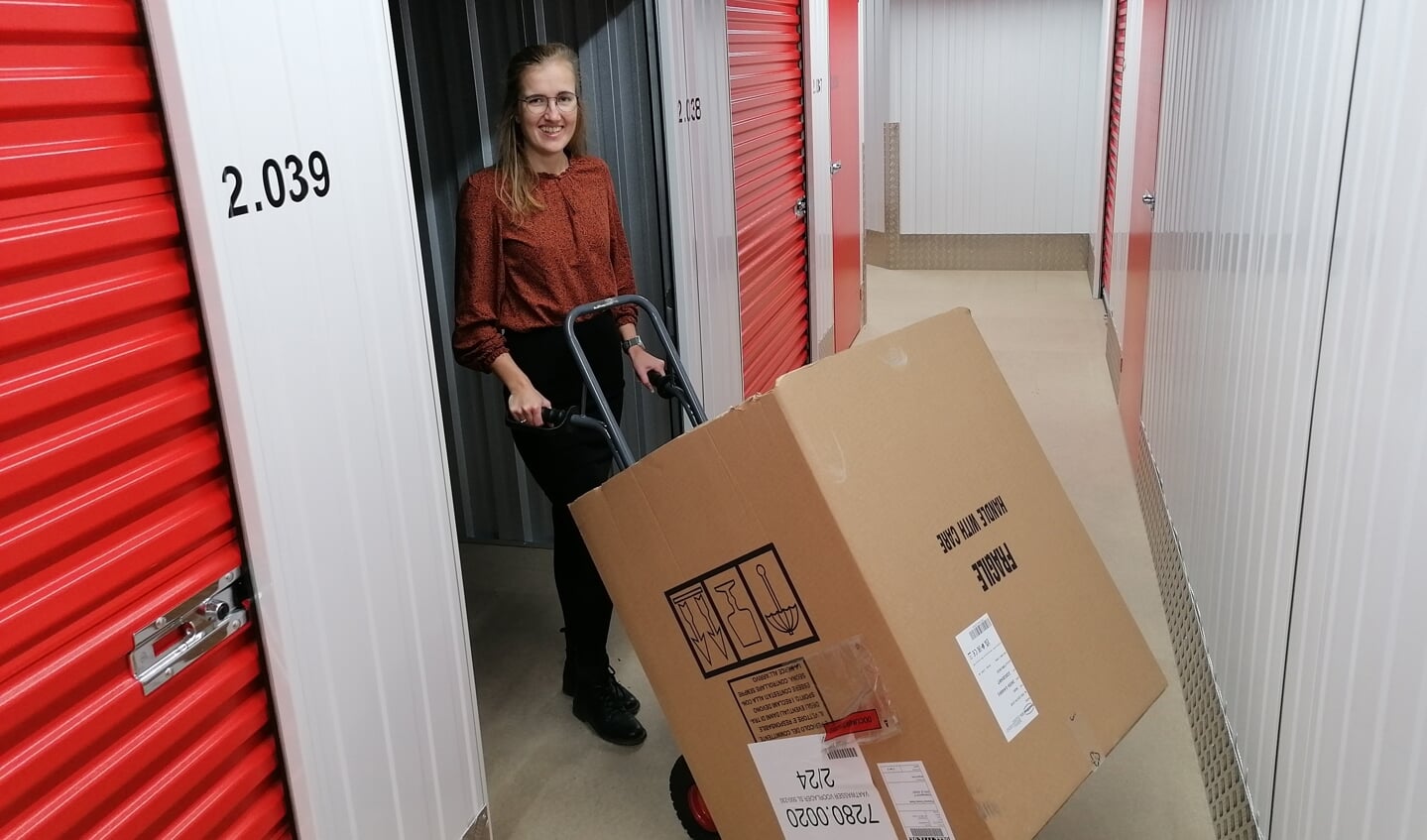 Tirza Smit: ,,We hebben momenteel 65 boxen voor opslagruimte beschikbaar van 3 tot 10 m2.”
